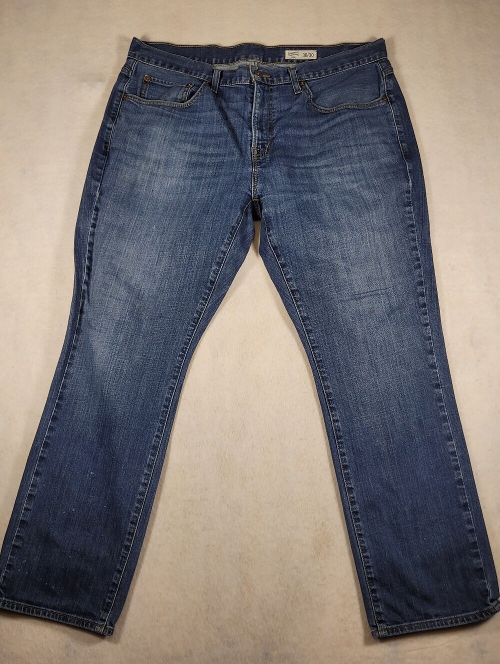 Cremieux Blue Jeans Men's Size 38x30 Slim Fit Distressed Denim Jeans